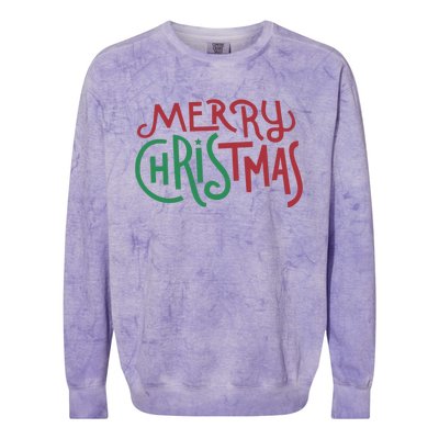 Candy Cane Lane Merry Christmas Long Sleeve Colorblast Crewneck Sweatshirt