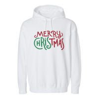 Candy Cane Lane Merry Christmas Long Sleeve Garment-Dyed Fleece Hoodie