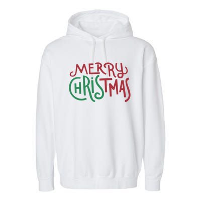 Candy Cane Lane Merry Christmas Long Sleeve Garment-Dyed Fleece Hoodie