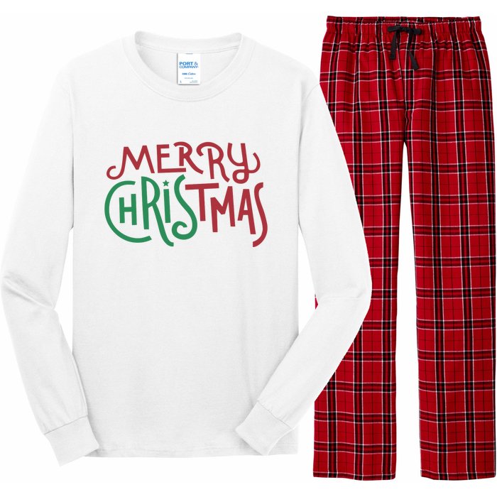 Candy Cane Lane Merry Christmas Long Sleeve Long Sleeve Pajama Set