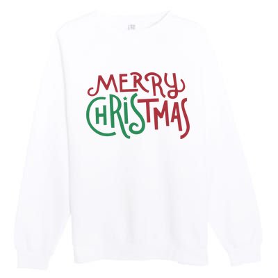 Candy Cane Lane Merry Christmas Long Sleeve Premium Crewneck Sweatshirt