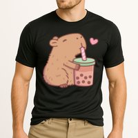Cute Capybara Loves Bubble Tea Cooling Performance Crew T-Shirt