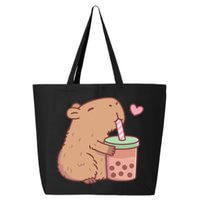 Cute Capybara Loves Bubble Tea 25L Jumbo Tote