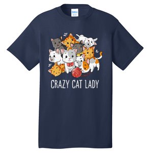 Crazy Cat Lady Funny Women Kitty Kitten Animal Lover Tall T-Shirt