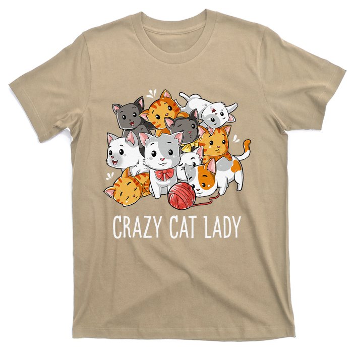 Crazy Cat Lady Funny Women Kitty Kitten Animal Lover T-Shirt