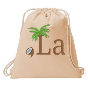 Coconut Comma La Kamala Harris 2024 President Drawstring Bag