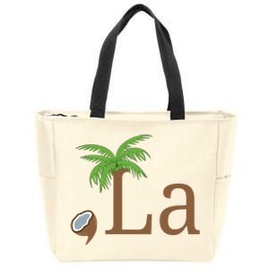 Coconut Comma La Kamala Harris 2024 President Zip Tote Bag