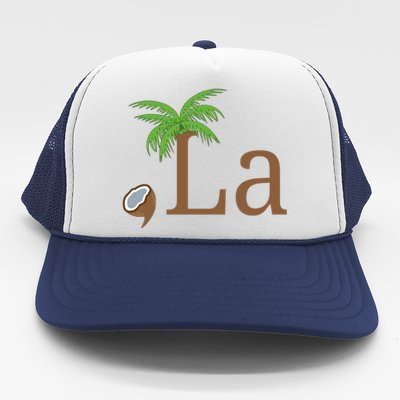 Coconut Comma La Kamala Harris 2024 President Trucker Hat