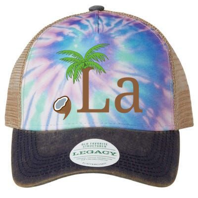 Coconut Comma La Kamala Harris 2024 President Legacy Tie Dye Trucker Hat