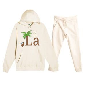 Coconut Comma La Kamala Harris 2024 President Premium Hooded Sweatsuit Set