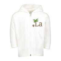 Coconut Comma La Kamala Harris 2024 President Toddler Zip Fleece Hoodie