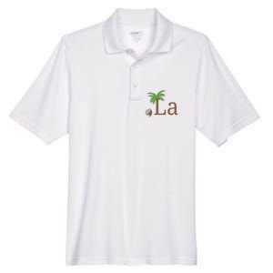 Coconut Comma La Kamala Harris 2024 President Men's Origin Performance Pique Polo