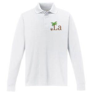 Coconut Comma La Kamala Harris 2024 President Performance Long Sleeve Polo