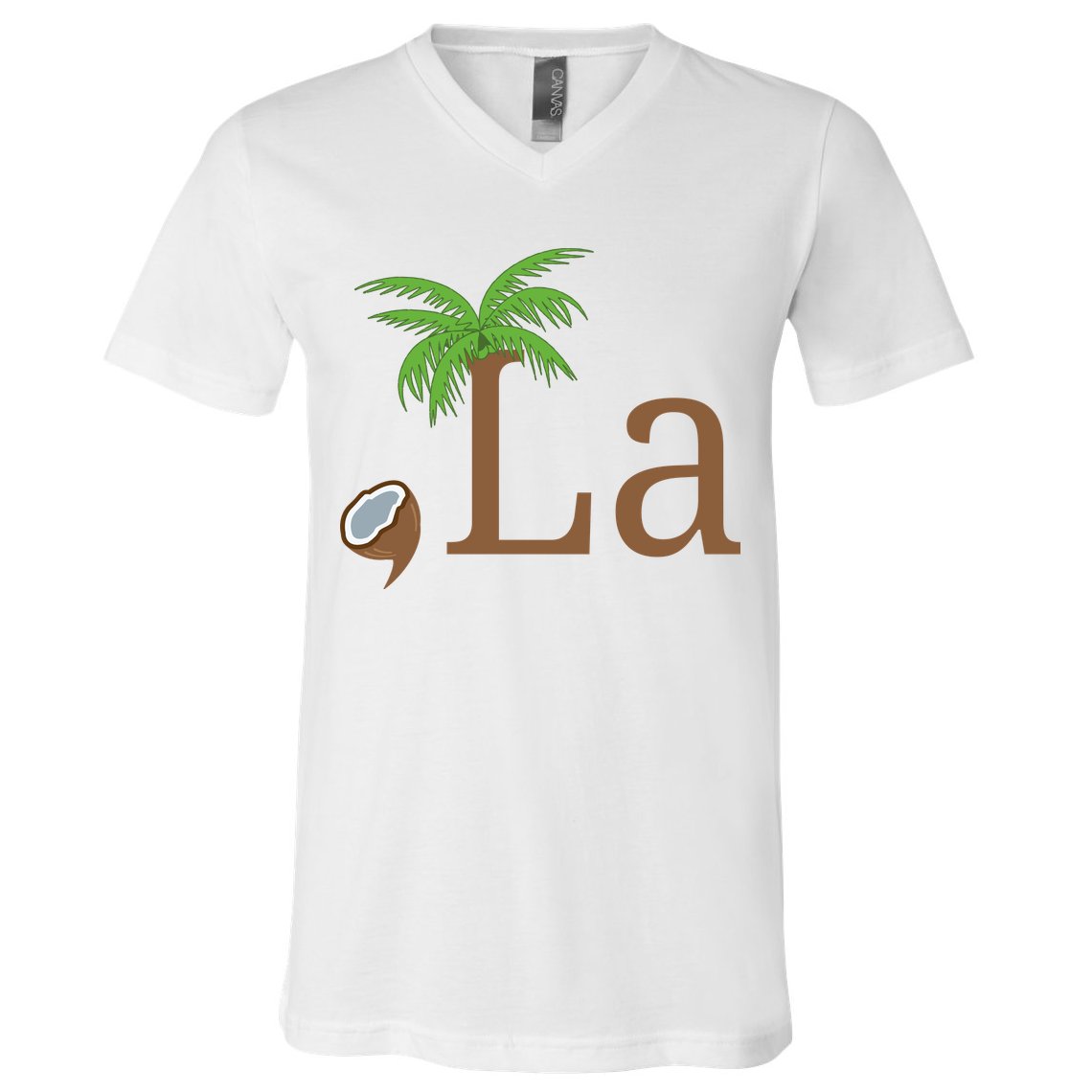 Coconut Comma La Kamala Harris 2024 President V-Neck T-Shirt
