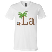 Coconut Comma La Kamala Harris 2024 President V-Neck T-Shirt