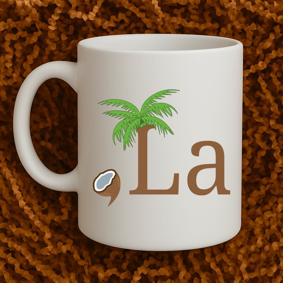 Coconut Comma La Kamala Harris 2024 President Mug