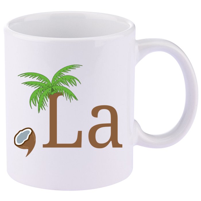 Coconut Comma La Kamala Harris 2024 President 11oz C Handle Ceramic Mug