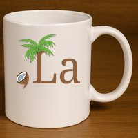 Coconut Comma La Kamala Harris 2024 President 11oz C Handle Ceramic Mug
