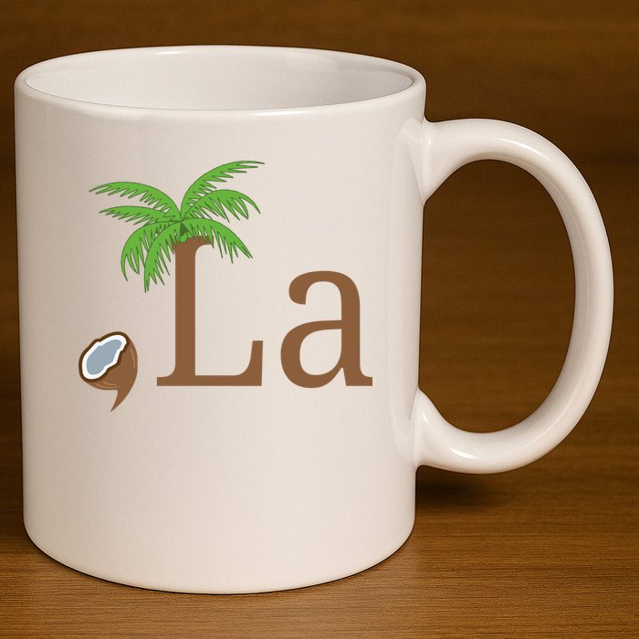 Coconut Comma La Kamala Harris 2024 President 11oz C Handle Ceramic Mug