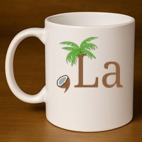 Coconut Comma La Kamala Harris 2024 President 11oz C Handle Ceramic Mug