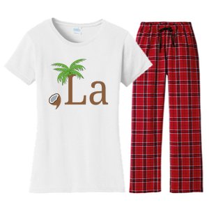 Coconut Comma La Kamala Harris 2024 President Women's Flannel Pajama Set