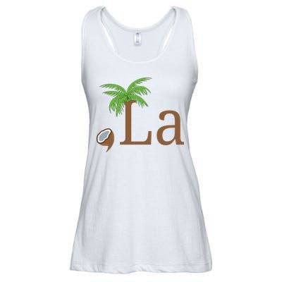 Coconut Comma La Kamala Harris 2024 President Ladies Essential Flowy Tank