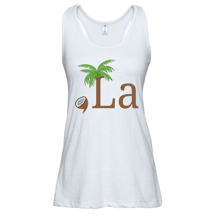 Coconut Comma La Kamala Harris 2024 President Ladies Essential Flowy Tank