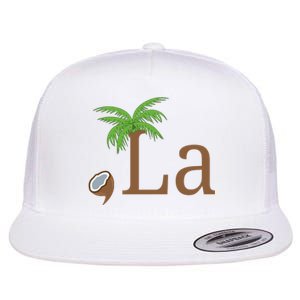 Coconut Comma La Kamala Harris 2024 President Flat Bill Trucker Hat