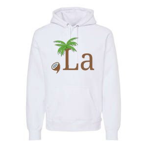 Coconut Comma La Kamala Harris 2024 President Premium Hoodie