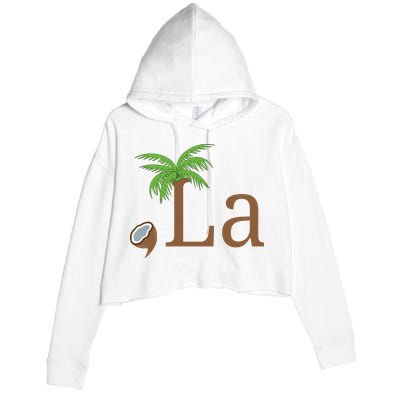 Coconut Comma La Kamala Harris 2024 President Crop Fleece Hoodie