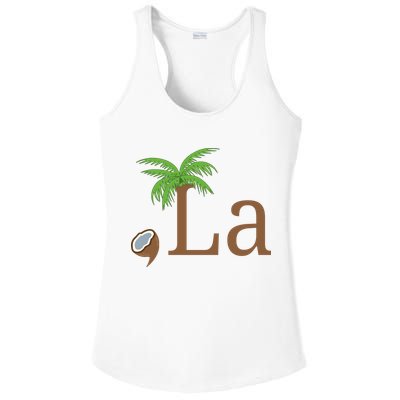Coconut Comma La Kamala Harris 2024 President Ladies PosiCharge Competitor Racerback Tank