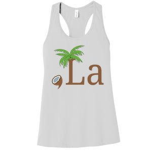 Coconut Comma La Kamala Harris 2024 President Women's Racerback Tank