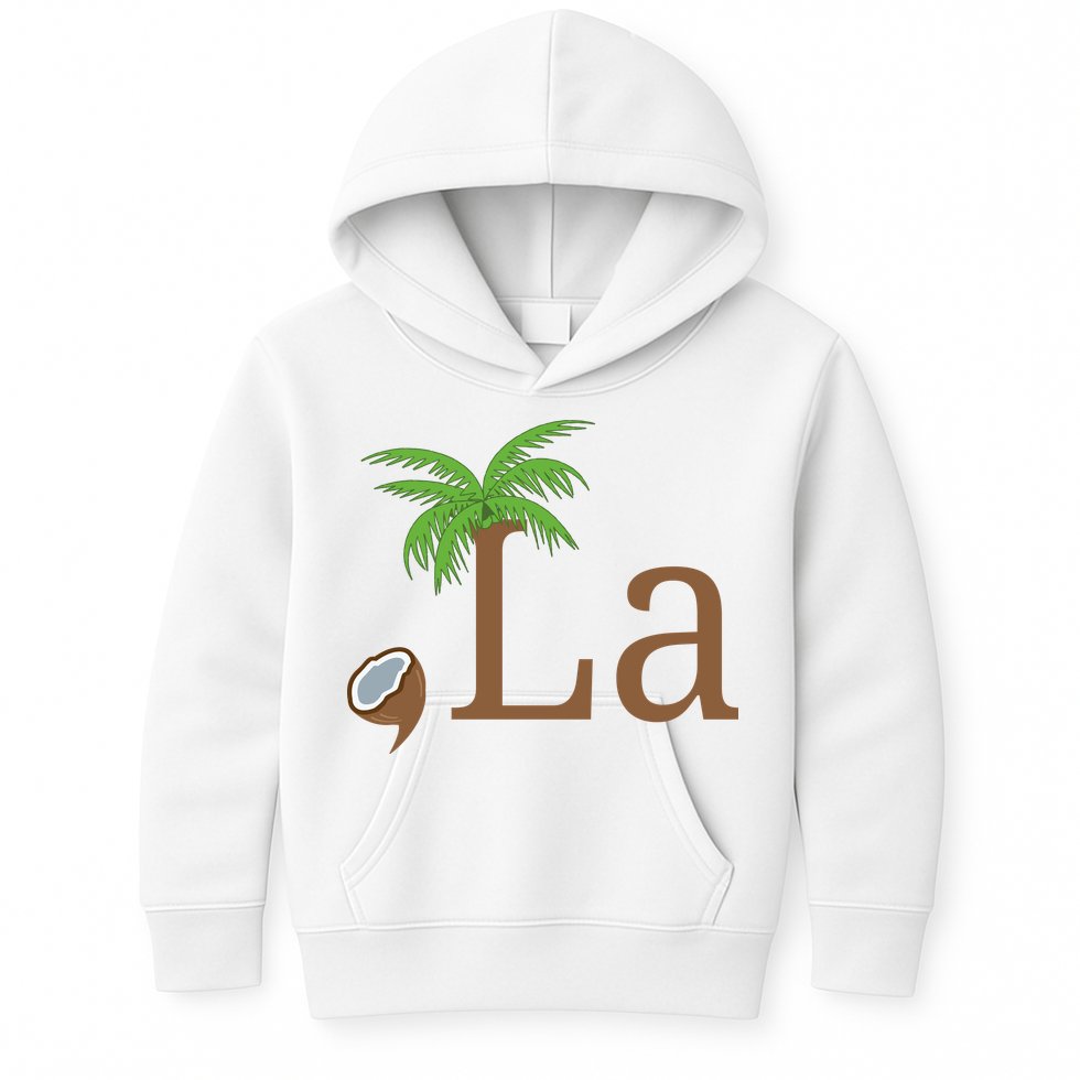 Coconut Comma La Kamala Harris 2024 President Kids Hoodie