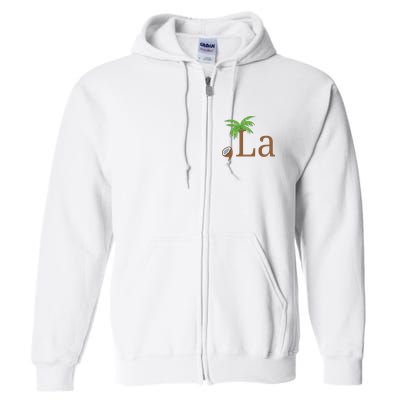 Coconut Comma La Kamala Harris 2024 President Full Zip Hoodie