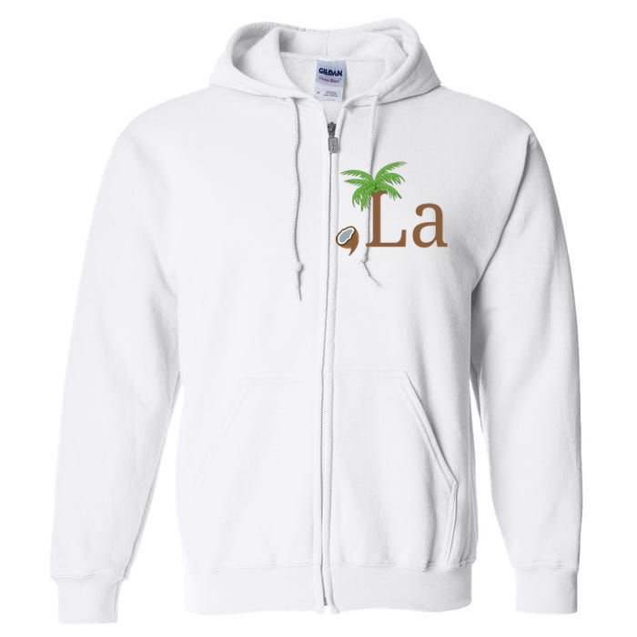 Coconut Comma La Kamala Harris 2024 President Full Zip Hoodie