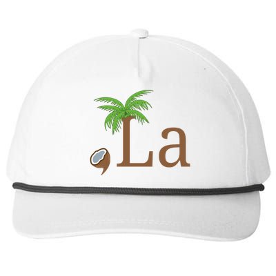 Coconut Comma La Kamala Harris 2024 President Snapback Five-Panel Rope Hat