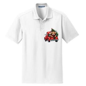 Christmas Cow Lights Red Truck Christmas Tree Dry Zone Grid Polo