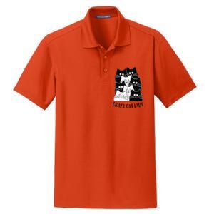 Crazy Cat Lady Funny Women Kitty Kitten Lover Cat Dry Zone Grid Polo