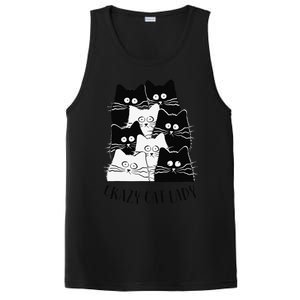 Crazy Cat Lady Funny Women Kitty Kitten Lover Cat PosiCharge Competitor Tank