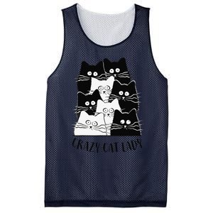 Crazy Cat Lady Funny Women Kitty Kitten Lover Cat Mesh Reversible Basketball Jersey Tank