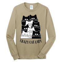 Crazy Cat Lady Funny Women Kitty Kitten Lover Cat Tall Long Sleeve T-Shirt