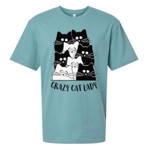 Crazy Cat Lady Funny Women Kitty Kitten Lover Cat Sueded Cloud Jersey T-Shirt