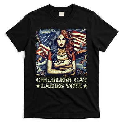 Childless Cat Ladies Vote Kamala Harris 2024 T-Shirt