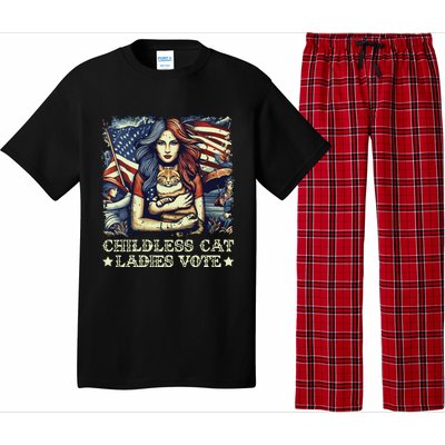 Childless Cat Ladies Vote Kamala Harris 2024 Pajama Set