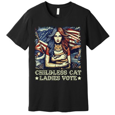 Childless Cat Ladies Vote Kamala Harris 2024 Premium T-Shirt