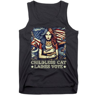 Childless Cat Ladies Vote Kamala Harris 2024 Tank Top