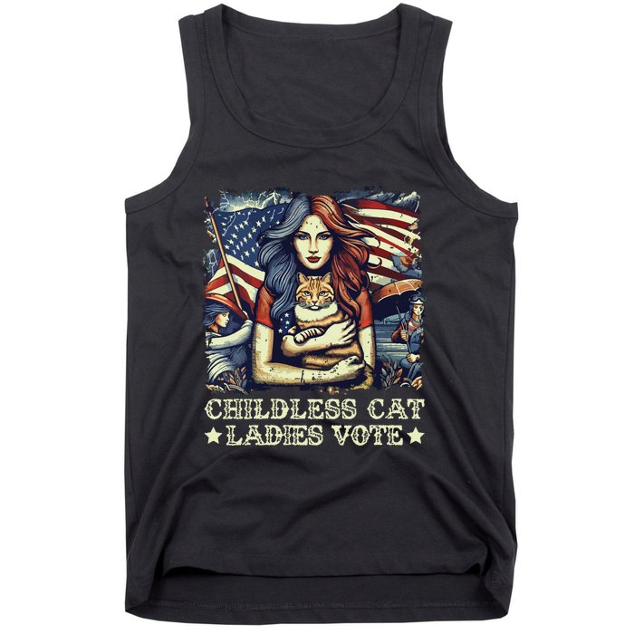 Childless Cat Ladies Vote Kamala Harris 2024 Tank Top