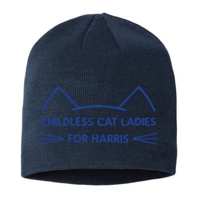 Childless Cat Ladies Vote Kamala Harris President 2024 Sustainable Beanie