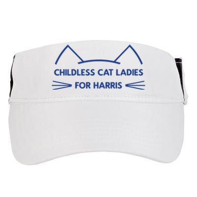 Childless Cat Ladies Vote Kamala Harris President 2024 Adult Drive Performance Visor