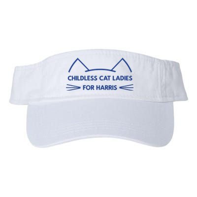 Childless Cat Ladies Vote Kamala Harris President 2024 Valucap Bio-Washed Visor